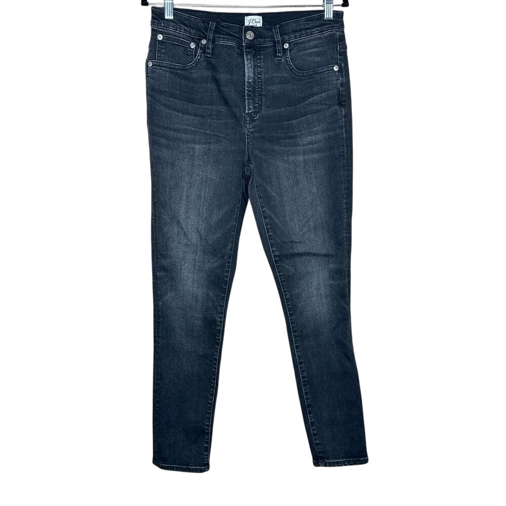 J.Crew 10 High-Rise Toothpick Skinny Jeans Faded Black Size 29 Preppy Minimalist